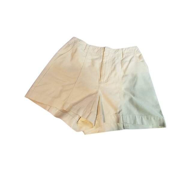 Universal Thread Womens Cream High-Waisted Cotton Blend Shorts Size 2Casual Wear - Picture 5 of 11